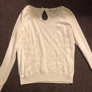 White Lace Sweater LC